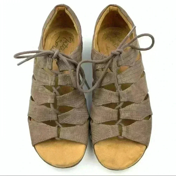 Natural soul flats sz  7 37 Beatrice brown leather - Picture 3 of 12